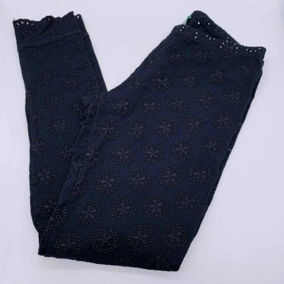 NWOT Johnny Was black Stretch Cotton Eyelet Leggings Black XS cottage core emo - Picture 5 of 13